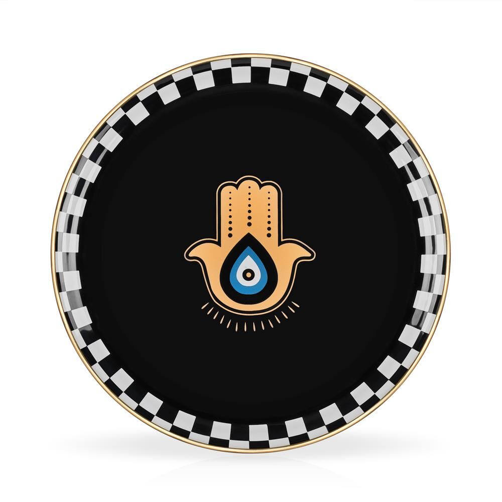 NAZAR SİYAH TEPSİ 31CM