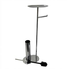 NOVA PARLAK KROM HAREKETLİ YUVARLAK WC SET