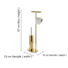 NOVA GOLD HAREKETLİ YUVARLAK WC SET