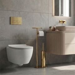 NOVA GOLD HAREKETLİ YUVARLAK WC SET