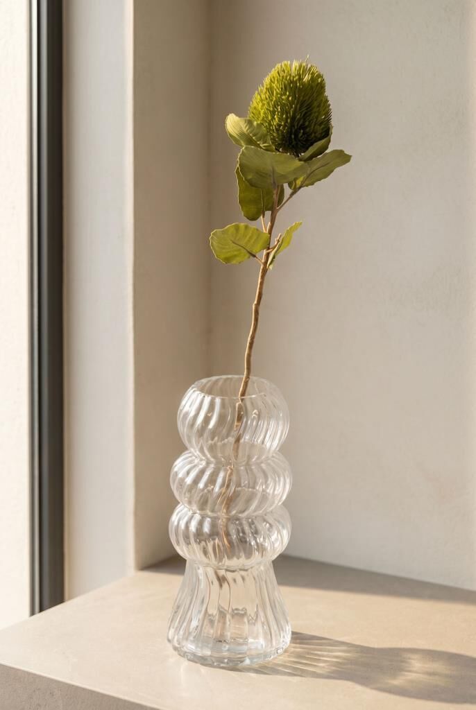 YEŞİL BANKSIA TEK DAL YAPAY ÇİÇEK 59CM