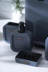 ASTORIA GRİ KARE 5 PARÇA BANYO SETİ