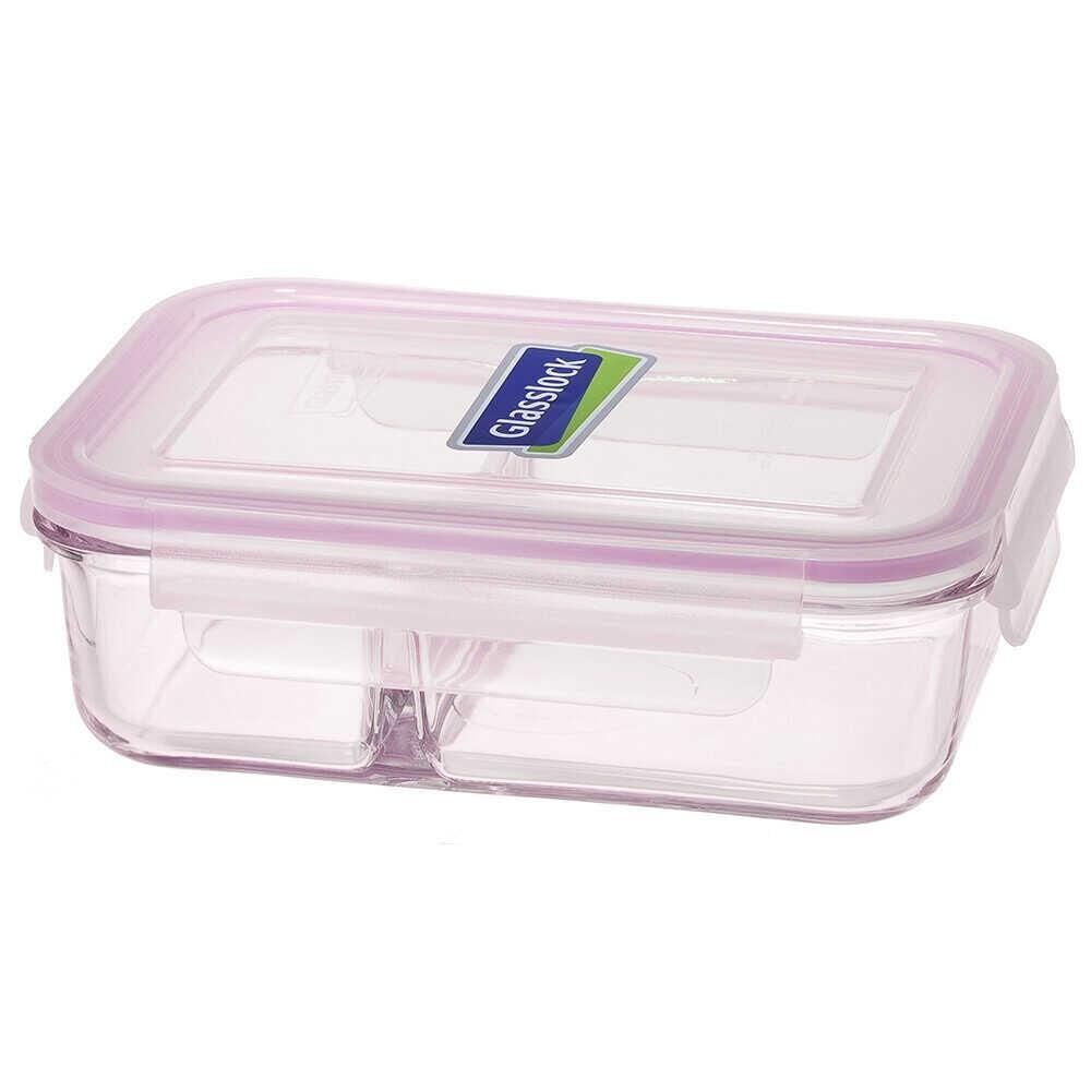 GLASSLOCK DİKDÖRTGEN 2'Lİ CAM SAKLAMA KABI 1000ML