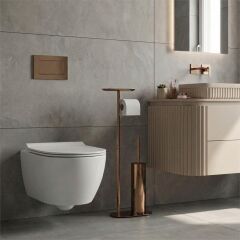 NOVA BAKIR HAREKETLİ YUVARLAK WC SET
