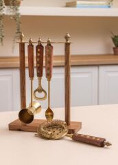 WOOD STANDIL 4P.KOKTEYL HAZIRLAMA SETİ