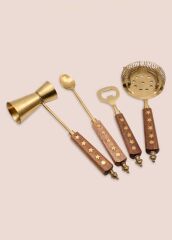 WOOD STANDIL 4P.KOKTEYL HAZIRLAMA SETİ