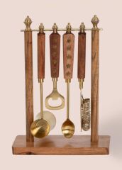 WOOD STANDIL 4P.KOKTEYL HAZIRLAMA SETİ