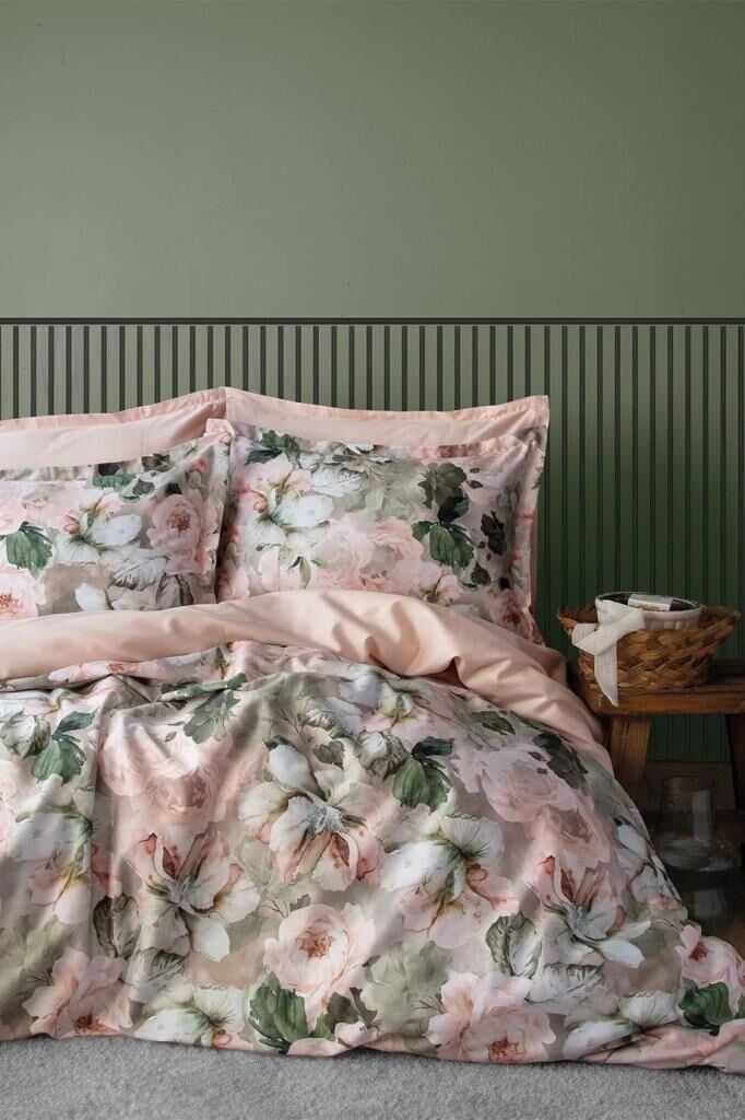 ROSIERE 210TC DİJİTAL BASKI PAMUK SATEN ÇİFT KİŞİLİK NEVRESİM TAKIMI