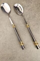 SİYAH ALTIN LEYDİ 2 PARÇA SALATA SERVİS SETİ