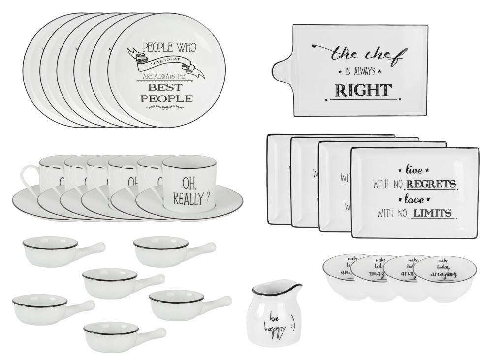 BE HAPPY 6 KİŞİLİK 34 PARÇA SERVİS SETİ