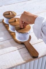 GEMMY AKASYA TEPSİLİ 3'LÜ SUNUMLUK/ÇEREZLİK