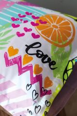 LEMONADE 210TC DİJİTAL BASKI PAMUK SATEN TEK KİŞİLİK NEVRESİM TAKIMI