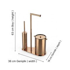NOVA BAKIR ÇÖP KOVALI HAREKETLİ WC SET