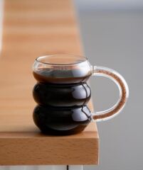 CAM KAHVERENGİ KULPLU KUPA 360ML