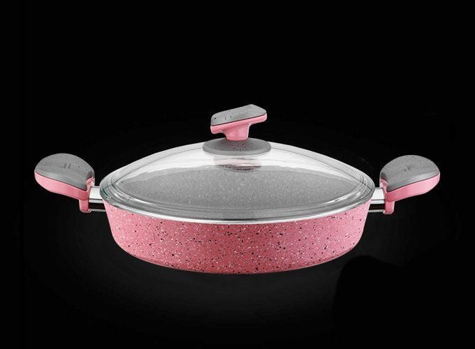 GRANİT KAPAKLI SAHAN PEMBE 22CM