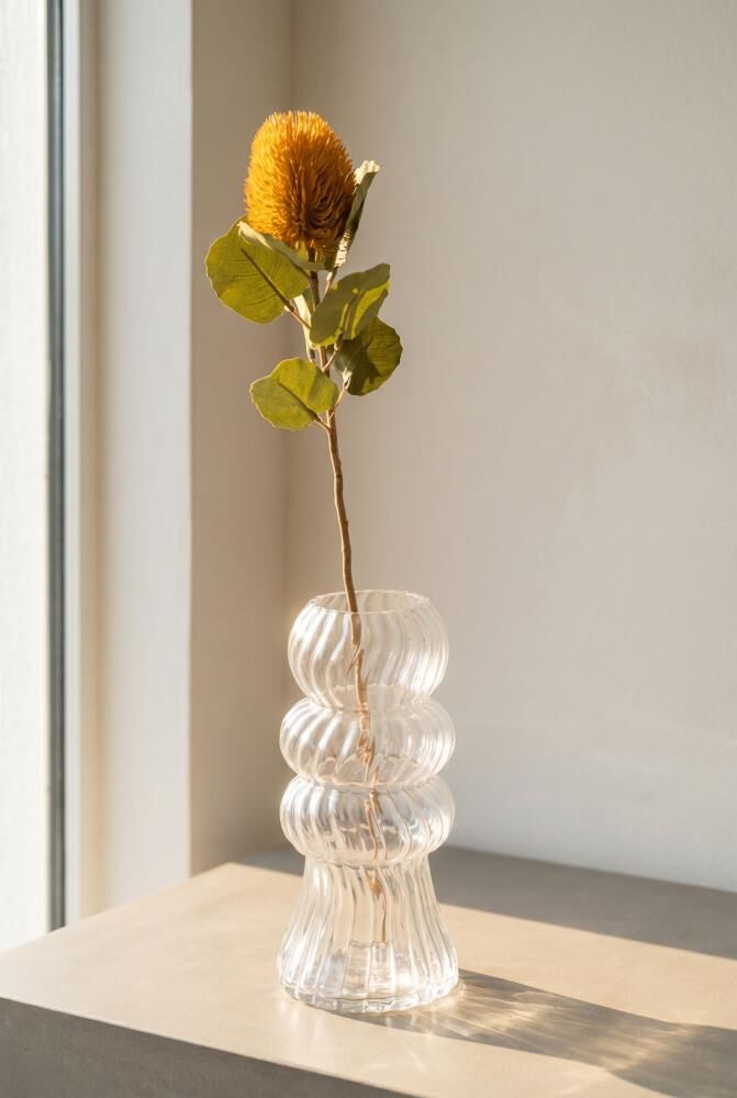 SARI BANKSIA TEK DAL YAPAY ÇİÇEK 59CM
