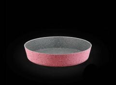 GRANİT FIRIN TEPSİSİ PEMBE 28CM