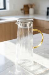 METAL KAPAKLI CAM SÜRAHİ 1650ML