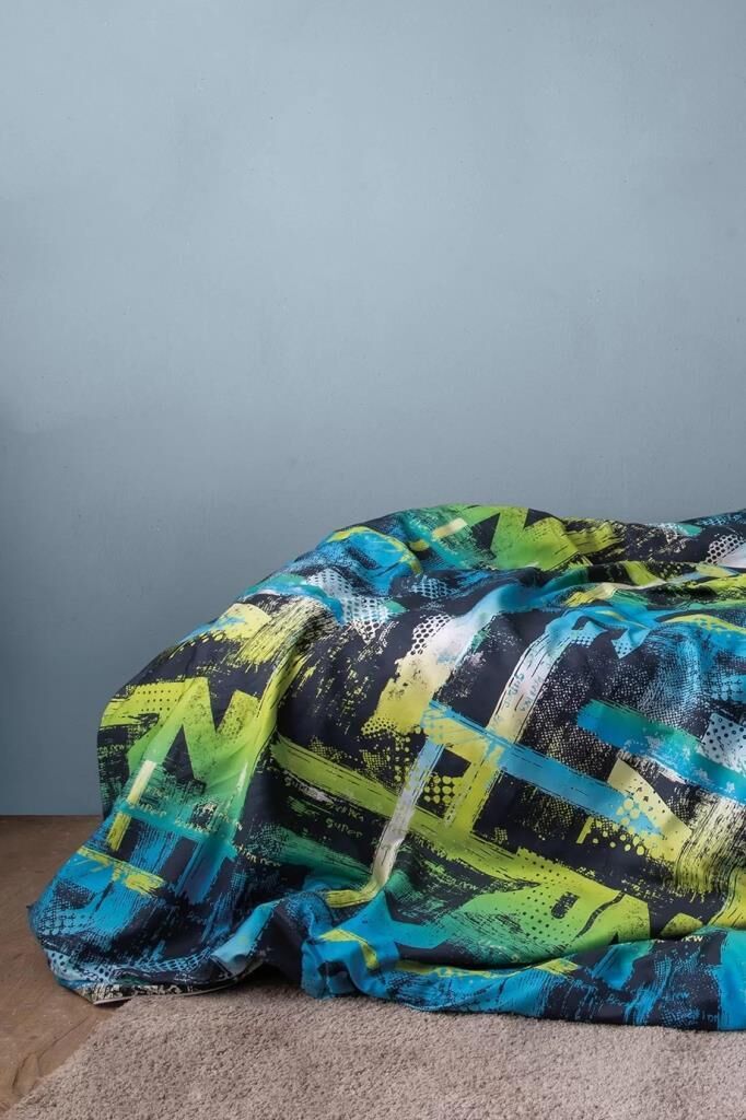 AQUA 210TC DİJİTAL BASKI PAMUK SATEN TEK KİŞİLİK NEVRESİM TAKIMI