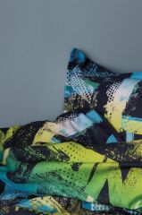 AQUA 210TC DİJİTAL BASKI PAMUK SATEN TEK KİŞİLİK NEVRESİM TAKIMI