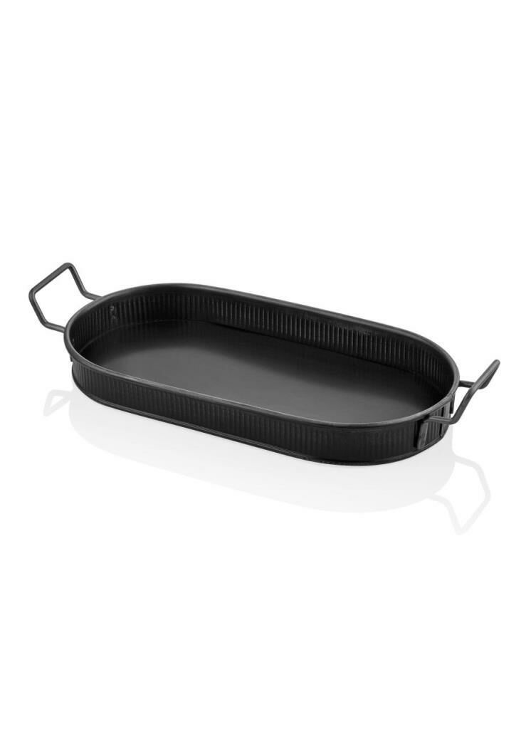SİYAH OVAL GALVENİZ TEPSİ 54CM