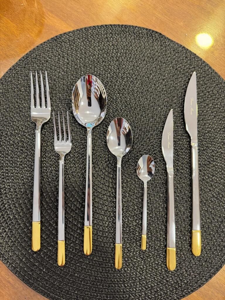 ALLEGRA TOUCH PARLAK YARIM DEKORLU 6 KİŞİLİK 42 PARÇA ÇATAL KAŞIK BIÇAK TAKIMI