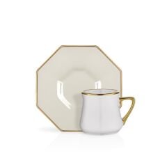 SEKİZGEN KREM TEK KİŞİLİK TÜRK KAHVESİ FİNCANI