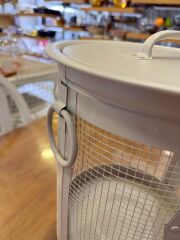 STRİPE BEJ GALVANİZ PATATES SOĞAN KABI 32X26CM