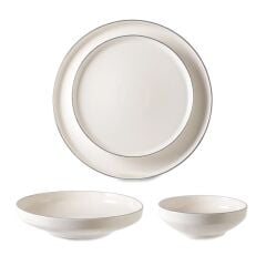 MODERN PLATİN 6 KİŞİLİK 24 PARÇA YEMEK TAKIMI