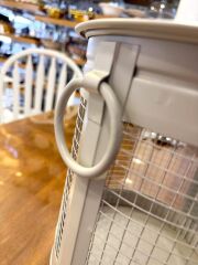 STRİPE BEJ GALVANİZ SEBZELİK 26X22CM