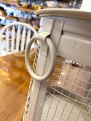 STRİPE BEJ GALVANİZ SEBZELİK 26X22CM