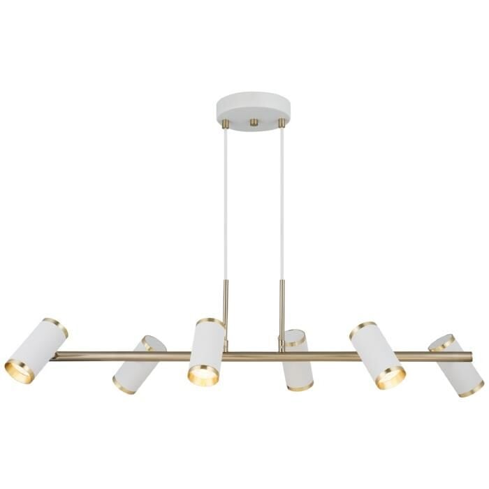 LUME BEYAZ ANTİK 6'LI SIRALI AVİZE