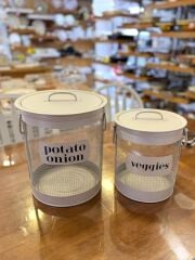 STRİPE BEJ GALVANİZ PATATES SOĞAN KABI&SEBZELİK