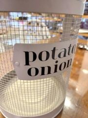 STRİPE BEJ GALVANİZ PATATES SOĞAN KABI&SEBZELİK