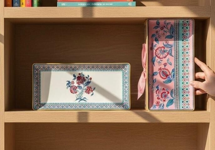 FLOWER OF LİFE 2'Lİ DİKDÖRTGEN TABAK 26,5CM