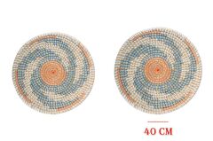 HASIR DUVAR SÜSÜ TURUNCU MAVİ 40CM