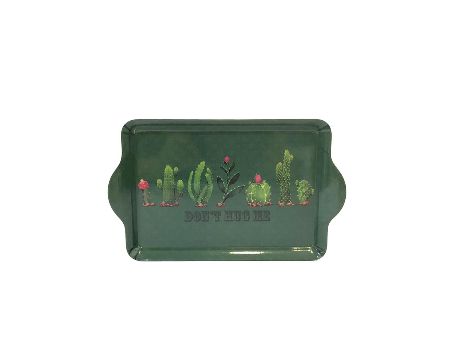 YEŞİL KAKTÜS MİNİ TEPSİ 23X14CM