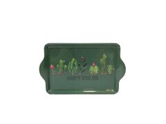 YEŞİL KAKTÜS MİNİ TEPSİ 23X14CM