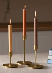 EL YAPIMI İTALYAN ŞAMDAN MUMU HARDAL 20CM