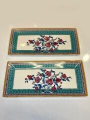 FLOWER OF LİFE 2'Lİ DİKDÖRTGEN TABAK 30,5CM