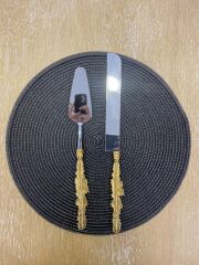 ALTIN TÜY 2 PARÇA KEK SERVİS SETİ