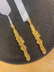 ALTIN TÜY 2 PARÇA KEK SERVİS SETİ