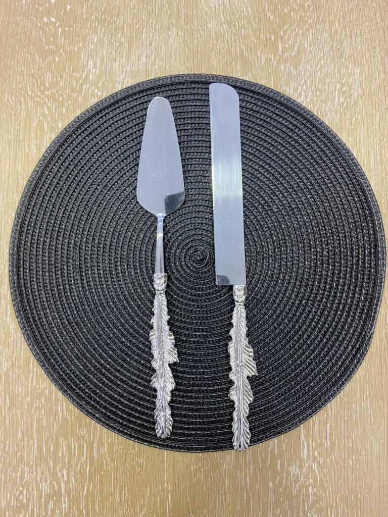 GÜMÜŞ TÜY 2 PARÇA KEK SERVİS SETİ