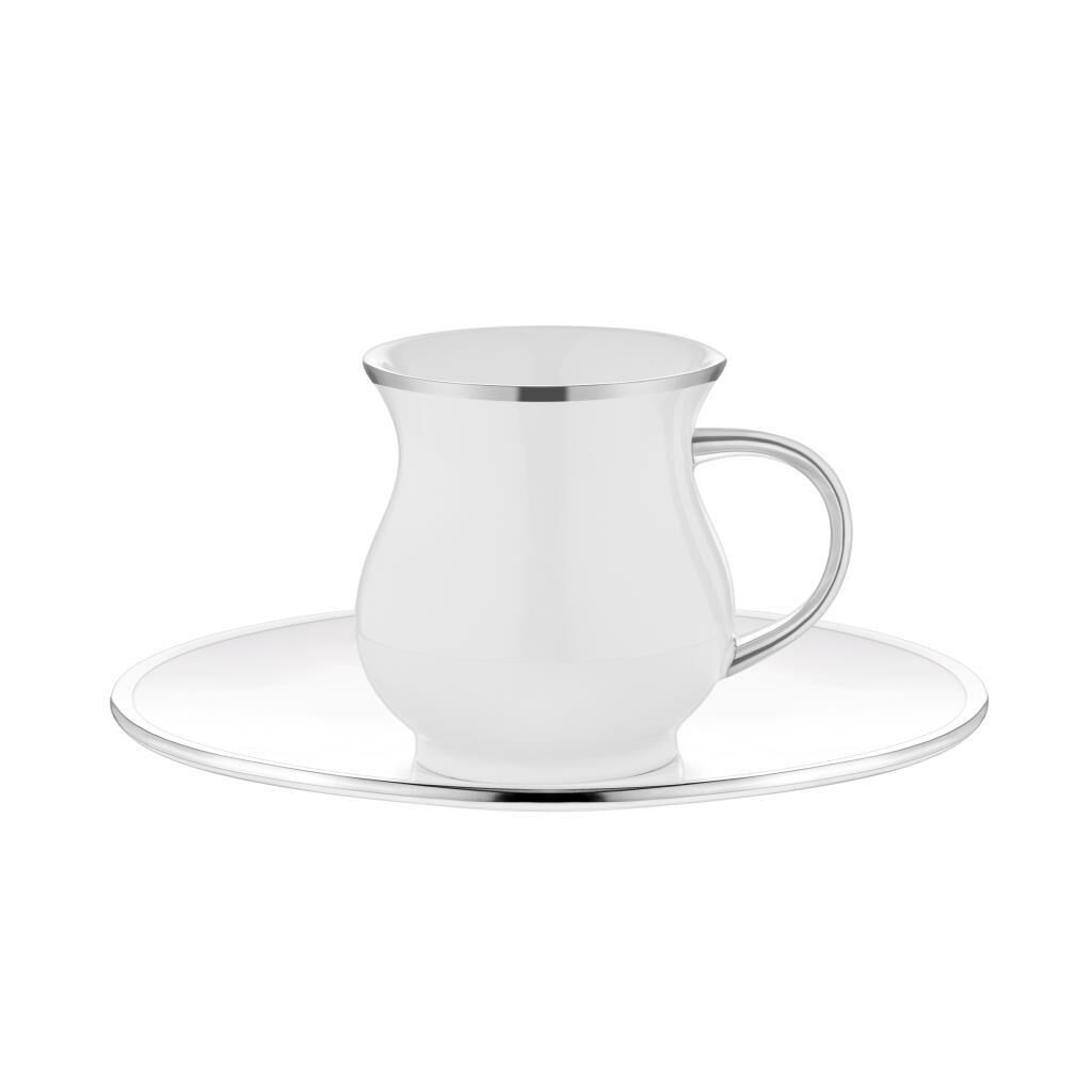 OTTOMAN PLATİN TEK KİŞİLİK TÜRK KAHVESİ FİNCANI