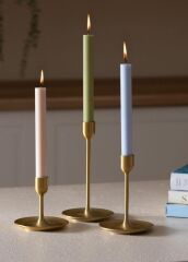 EL YAPIMI İTALYAN ŞAMDAN MUMU DENİZ MAVİSİ 20CM