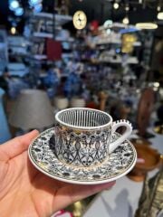 6 RENK DESENLİ 6 KİŞİLİK TÜRK KAHVESİ FİNCANI