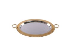 ALTIN GÜMÜŞ OVAL TEPSİ KÇK