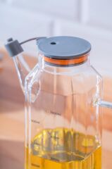 LUME GRİ CAM YAĞDANLIK 1000ML