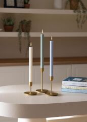 EL YAPIMI İTALYAN ŞAMDAN MUMU MAVİ 30CM