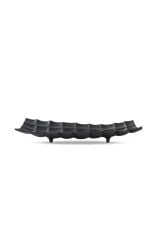SİYAH METAL DİKDÖRTGEN TABAK 49x24x4 CM